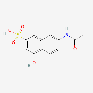 molecular formula C12H11NO5S B3055196 2-Naphthalenesulfonic acid, 7-(acetylamino)-4-hydroxy- CAS No. 6334-97-0