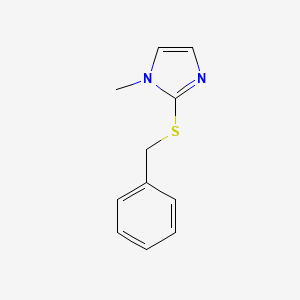 molecular formula C11H12N2S B3055198 1-Methylimidazole, 2-benzylthio- CAS No. 63348-55-0