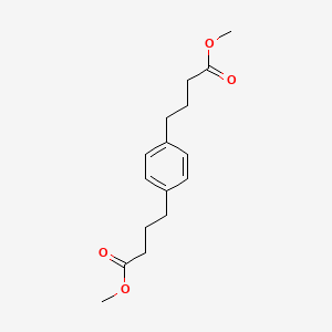 molecular formula C16H22O4 B3055210 Methyl 4-[4-(4-methoxy-4-oxobutyl)phenyl]butanoate CAS No. 6337-65-1