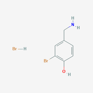 molecular formula C7H9Br2NO B3055241 4-(Aminomethyl)-2-bromophenol hydrobromide CAS No. 63491-89-4