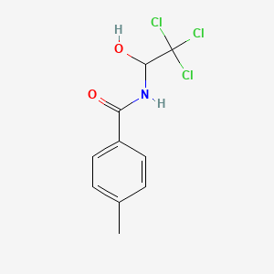 molecular formula C10H10Cl3NO2 B3055242 4-methyl-N-(2,2,2-trichloro-1-hydroxyethyl)benzamide CAS No. 63499-60-5
