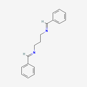 molecular formula C17H18N2 B3055260 1,3-Propanediamine, N,N'-bis(phenylmethylene)- CAS No. 63674-16-8