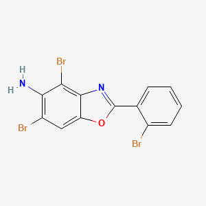 molecular formula C13H7Br3N2O B3055277 4,6-Dibromo-2-(2-bromophenyl)-1,3-benzoxazol-5-amine CAS No. 637302-91-1