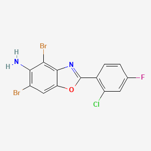 4,6-Dibromo-2-(2-chloro-4-fluorophenyl)-1,3-benzoxazol-5-amine