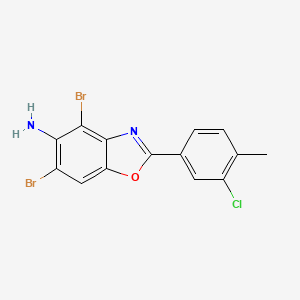 4,6-Dibromo-2-(3-chloro-4-methylphenyl)-1,3-benzoxazol-5-amine