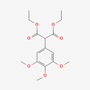 molecular formula C16H22O7 B3055290 Diethyl 2-(3,4,5-trimethoxyphenyl)malonate CAS No. 637356-88-8