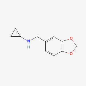 molecular formula C11H13NO2 B3055375 N-(1,3-benzodioxol-5-ylmethyl)cyclopropanamine CAS No. 643007-93-6
