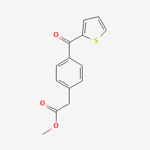 molecular formula C14H12O3S B3055385 Methyl [4-(thiophene-2-carbonyl)phenyl]acetate CAS No. 64382-53-2