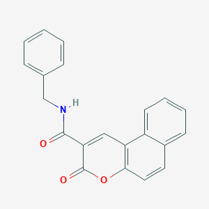molecular formula C21H15NO3 B3055395 N-benzyl-3-oxo-3H-benzo[f]chromene-2-carboxamide CAS No. 64468-27-5