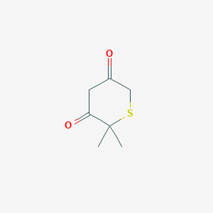 molecular formula C7H10O2S B3055399 2,2-Dimethylthiane-3,5-dione CAS No. 64495-71-2