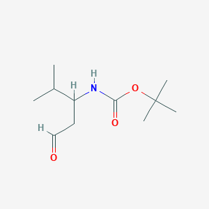 B3055400 Tert-butyl (4-methyl-1-oxopentan-3-yl)carbamate CAS No. 644991-42-4