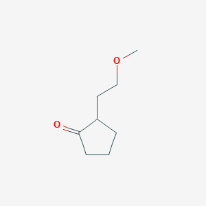 molecular formula C8H14O2 B3055407 2-(2-Methoxyethyl)cyclopentan-1-one CAS No. 6453-14-1