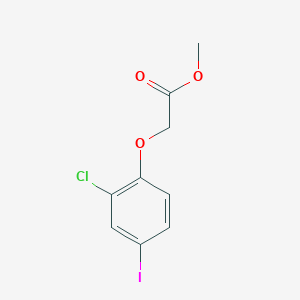 molecular formula C9H8ClIO3 B3055415 乙酸，(2-氯-4-碘苯氧基)-，甲酯 CAS No. 646054-39-9