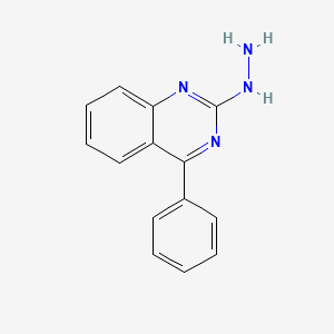 molecular formula C14H12N4 B3055451 2-Hydrazinyl-4-phenylquinazoline CAS No. 64820-60-6