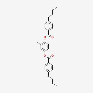 molecular formula C29H32O4 B3055453 Benzoic acid, 4-butyl-, 2-methyl-1,4-phenylene ester CAS No. 64835-62-7