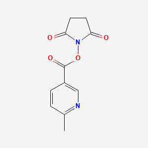 2,5-Pyrrolidinedione, 1-[[(6-methyl-3-pyridinyl)carbonyl]oxy]-
