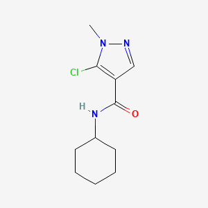 molecular formula C11H16ClN3O B3055457 5-chloro-N-cyclohexyl-1-methyl-1H-pyrazole-4-carboxamide CAS No. 648427-01-4