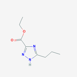 molecular formula C8H13N3O2 B3055459 ethyl 5-propyl-1H-1,2,4-triazole-3-carboxylate CAS No. 648430-82-4