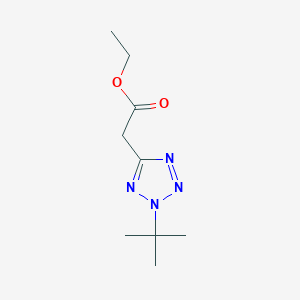 molecular formula C9H16N4O2 B3055472 Ethyl (2-tert-butyl-2H-tetrazol-5-yl)acetate CAS No. 64953-16-8