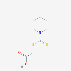 molecular formula C9H15NO2S2 B3055476 2-(4-methylpiperidine-1-carbothioyl)sulfanylacetic Acid CAS No. 6499-12-3