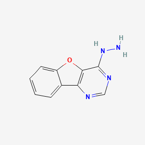 molecular formula C10H8N4O B3055479 4-Hydrazino[1]benzofuro[3,2-d]pyrimidine CAS No. 65024-00-2