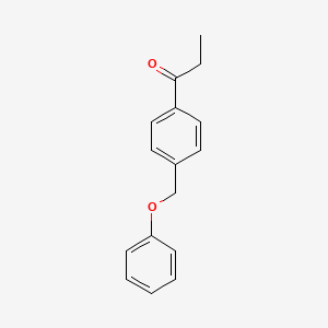molecular formula C16H16O2 B3055484 1-(4-(Phenoxymethyl)phenyl)propan-1-one CAS No. 65053-10-3