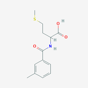 molecular formula C13H17NO3S B3055485 2-[(3-甲基苯甲酰)氨基]-4-(甲硫基)丁酸 CAS No. 65054-81-1