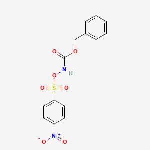 molecular formula C14H12N2O7S B3055487 Carbamic acid, [[(4-nitrophenyl)sulfonyl]oxy]-, phenylmethyl ester CAS No. 650607-54-8