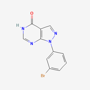 4H-Pyrazolo[3,4-d]pyrimidin-4-one, 1-(3-bromophenyl)-1,5-dihydro-