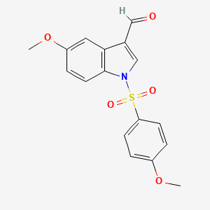 1-(4-Methoxy benzenesulfonyl)-5-methoxy-1H-indole-3-carbaldehyde