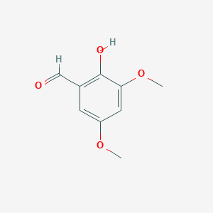 molecular formula C9H10O4 B3055512 2-羟基-3,5-二甲氧基苯甲醛 CAS No. 65162-29-0