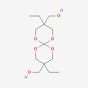molecular formula C13H24O6 B3055527 (3,9-Diethyl-1,5,7,11-tetraoxaspiro[5.5]undecane-3,9-diyl)dimethanol CAS No. 65282-19-1