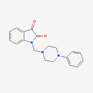 molecular formula C19H19N3O2 B3055536 1-[(4-phenylpiperazin-1-yl)methyl]-1H-indole-2,3-dione CAS No. 6532-18-9