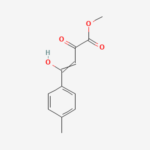 molecular formula C12H12O4 B3055542 Methyl 4-hydroxy-4-(4-methylphenyl)-2-oxobut-3-enoate CAS No. 65356-47-0