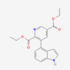 2,5-Pyridinedicarboxylic acid, 3-(1H-indol-4-yl)-, diethyl ester