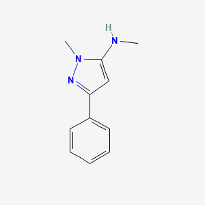 molecular formula C11H13N3 B3055546 N,1-dimethyl-3-phenyl-1H-pyrazol-5-amine CAS No. 653574-53-9