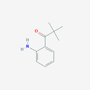 molecular formula C11H15NO B3055549 1-Propanone, 1-(2-aminophenyl)-2,2-dimethyl- CAS No. 65374-14-3