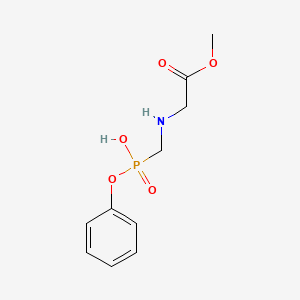 molecular formula C10H14NO5P B3055557 Glycine, N-((hydroxyphenoxyphosphinyl)methyl)-, methyl ester CAS No. 65463-19-6