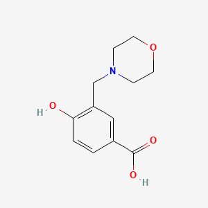 molecular formula C12H15NO4 B3055559 4-Hydroxy-3-(morpholin-4-ylmethyl)benzoic acid CAS No. 65489-71-6
