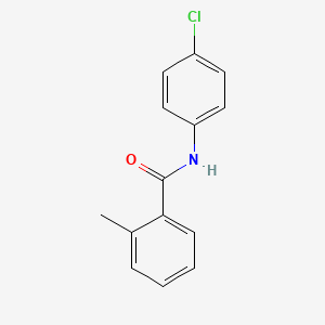 molecular formula C14H12ClNO B3055561 N-(4-Chlorophenyl)-2-methylbenzamide CAS No. 65492-63-9