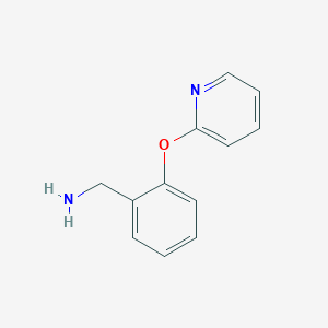 molecular formula C12H12N2O B3055567 (2-(Pyridin-2-yloxy)phenyl)methanamine CAS No. 655256-67-0