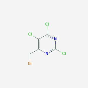 molecular formula C5H2BrCl3N2 B3055571 4-(Bromomethyl)-2,5,6-trichloropyrimidine CAS No. 6554-72-9