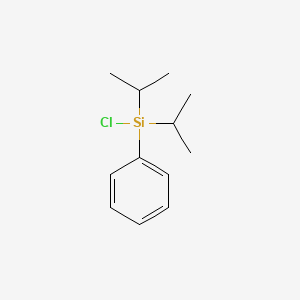 molecular formula C12H19ClSi B3055573 Silane, chlorobis(1-methylethyl)phenyl- CAS No. 65549-78-2