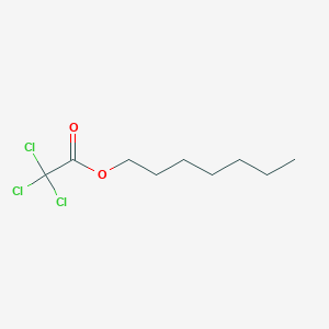 molecular formula C9H15Cl3O2 B3055582 庚基三氯乙酸 CAS No. 65611-31-6