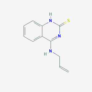 molecular formula C11H11N3S B3055583 2(1H)-Quinazolinethione, 4-(2-propen-1-ylamino)- CAS No. 65613-06-1