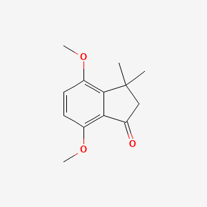 molecular formula C13H16O3 B3055595 4,7-Dimethoxy-3,3-dimethyl-2,3-dihydro-1H-inden-1-one CAS No. 65698-23-9