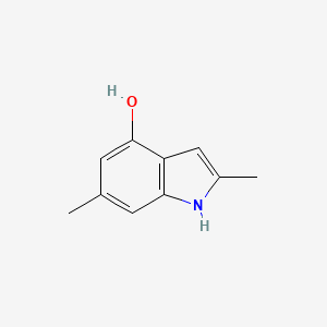 molecular formula C10H11NO B3055600 1H-Indol-4-ol, 2,6-dimethyl- CAS No. 65752-14-9