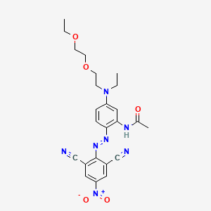 Acetamide, N-[2-[(2,6-dicyano-4-nitrophenyl)azo]-5-[[2-(2-ethoxyethoxy)ethyl]ethylamino]phenyl]-