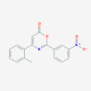 molecular formula C17H12N2O4 B3055632 4-(2-Methylphenyl)-2-(3-nitrophenyl)-1,3-oxazin-6-one CAS No. 6596-48-1