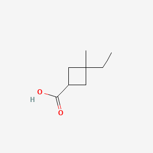 molecular formula C8H14O2 B3055641 环丁烷羧酸，3-乙基-3-甲基- CAS No. 66016-23-7